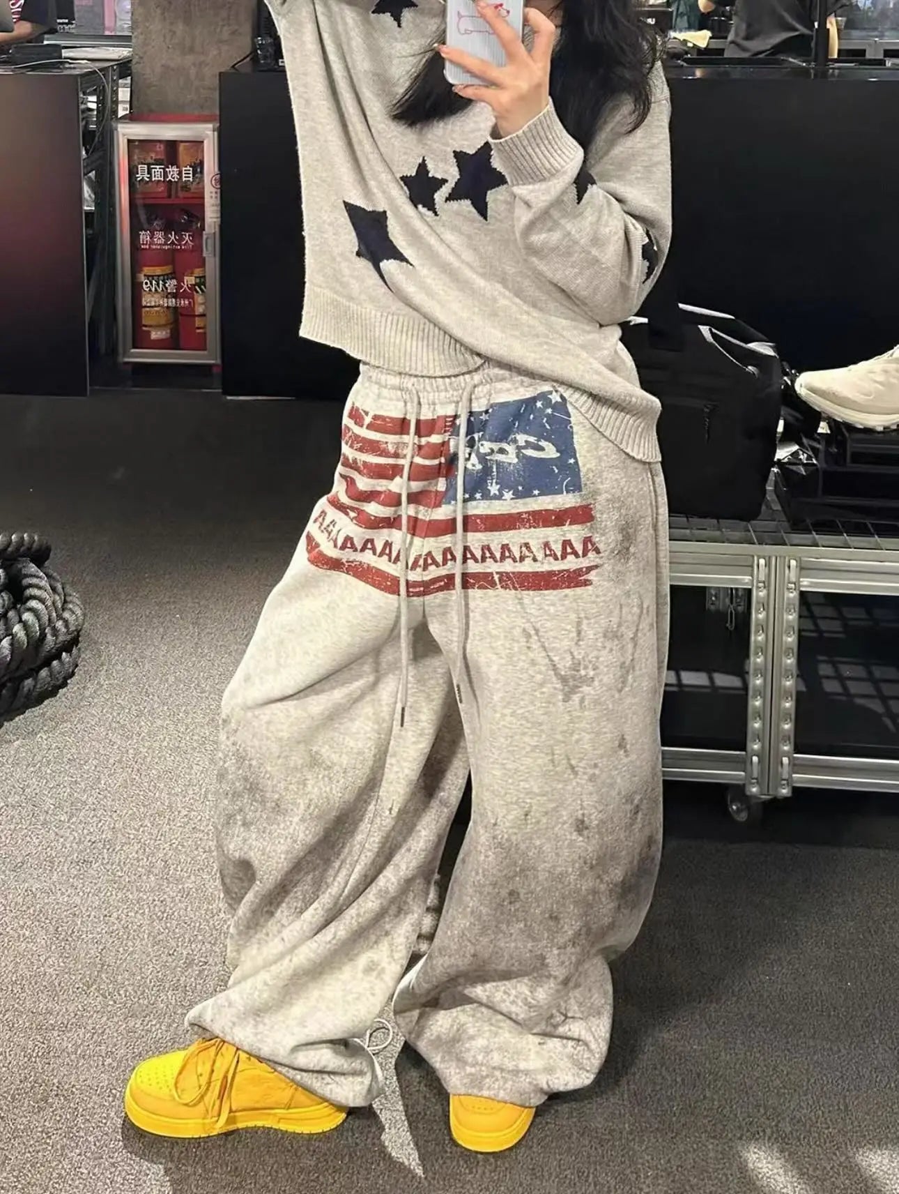 Y2k Baggy Sports Pants Men and Women