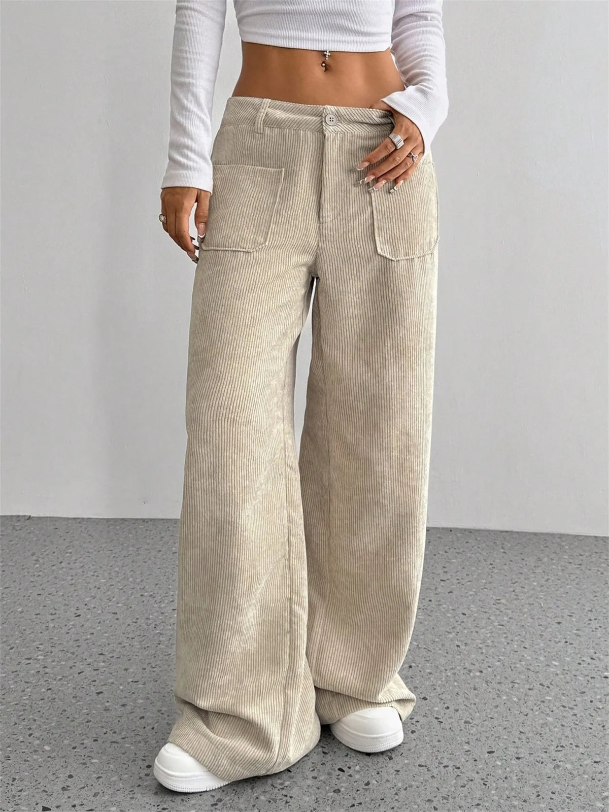 Women Autumn Winter Corduroy Pant Fashion Retro