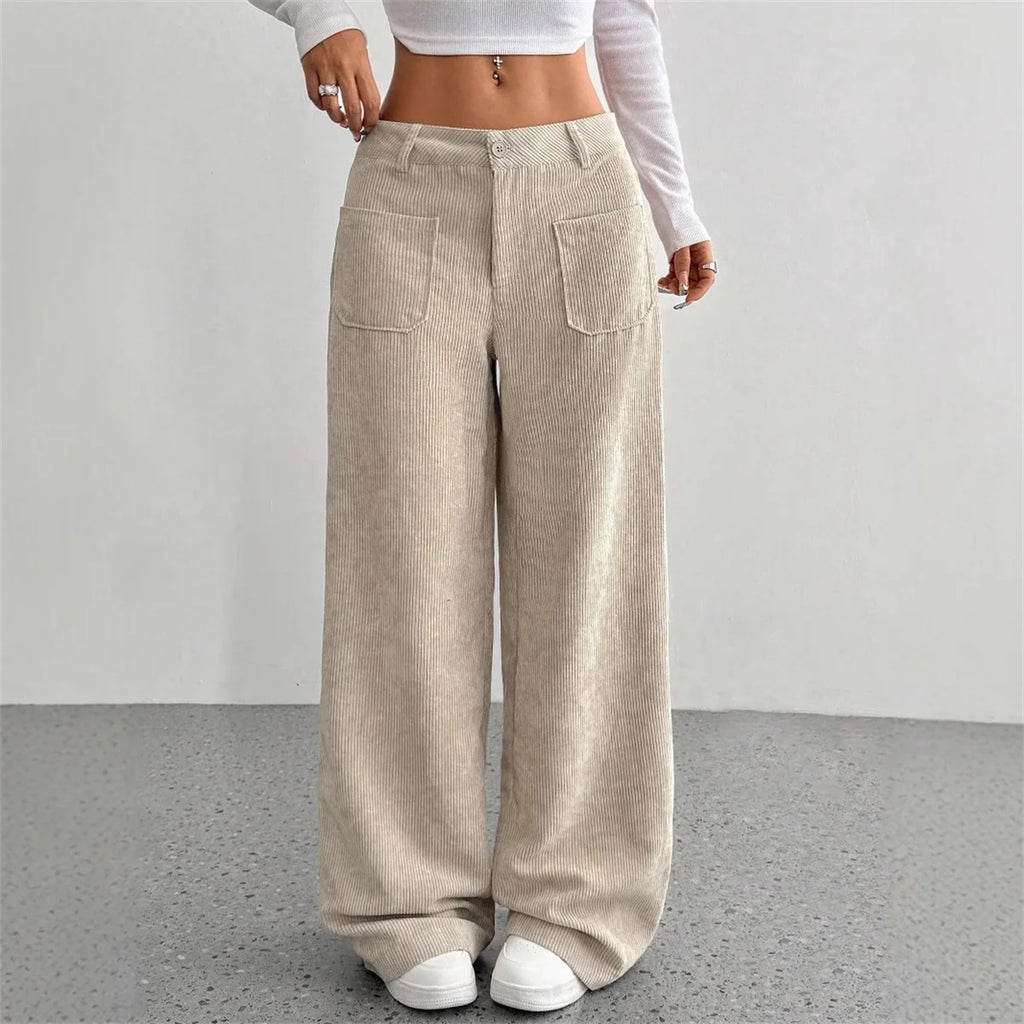 Women Autumn Winter Corduroy Pant Fashion Retro